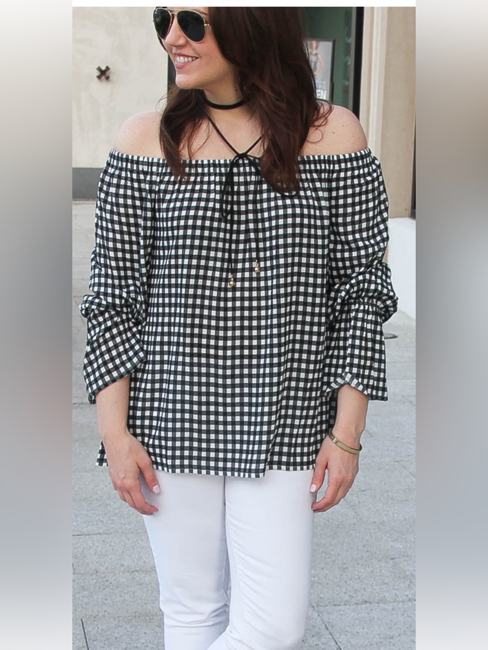 Black and White Gingham Skirt